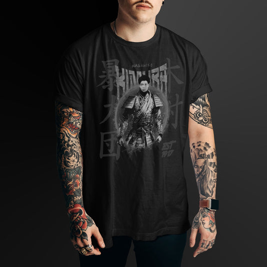 "Masahiko"  Premium Oversized Tee Back/Gray